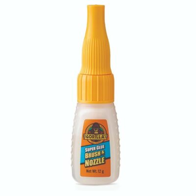 Gorilla 12g Super Glue Brush and Nozzle - Clear 5173-3