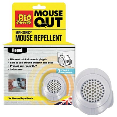 STV The Big Cheese Mouse Out 3 x Mini-Sonic Mouse Repellent 5643500