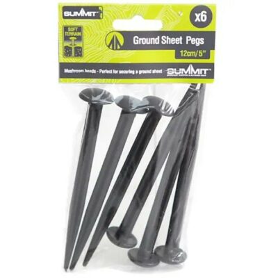 Summit 5" x 6 Ground Sheet Pegs - Mushroom 7030775