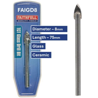 Faithfull 8mm Tile and Glass Drill Bit FAIGD8