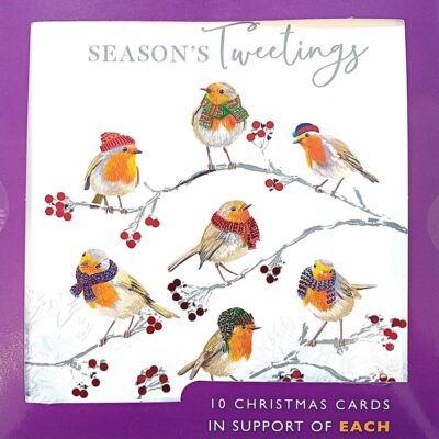 10 Christmas Cards in Support of EACH - Seasons Tweetings XAW013