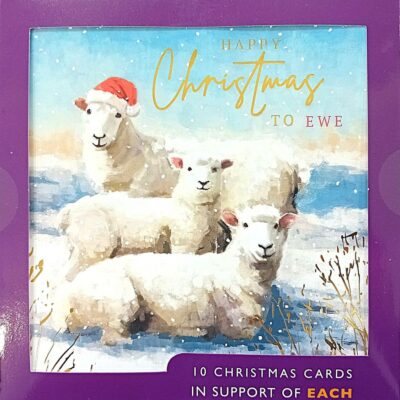 10 Christmas Cards in Support of EACH - Happy Christmas to Ewe  XAW019
