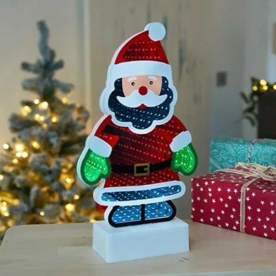 Three Kings 28cm Battery Operated Tabletop Inifinity Mirror - Infinisanta 0542385