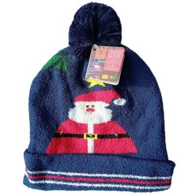 Three Kings Luxury Beanie Hat with LED Flashing Lights  - Santa 0542736