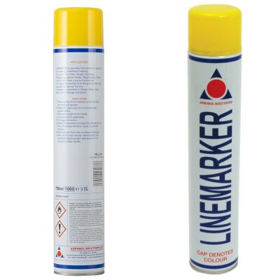 Aerosol Solutions 750ml Line Marking Spray Paint - Yellow AERLMPY