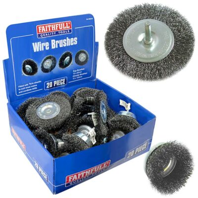 Faithfull 60mm Cup or 100mm Circular Wire Brush FAIWBA20