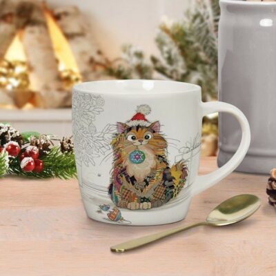 Lesser and Pavey 350ml Christmas Mug - Cat Baubles LP54930