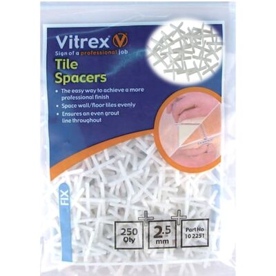 Vitrex 2.5mm x 250 Wall Tile Spacers VIT102251