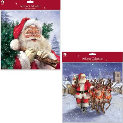 Tallon Christmas Advent Calendar with Envelope - Santa  XK0040