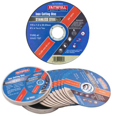 Faithfull 10 x 155mm Inox Cutting Discs XMS25CUTOFF