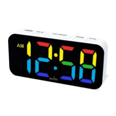 Acctim 16512 Jaxon Colour Changing LED Alarm Clock 0022548