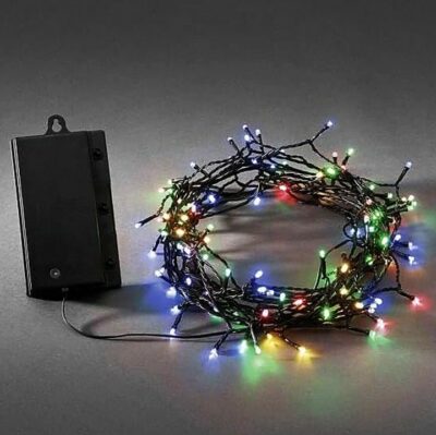 Konstsmide Battery Operated 120 LEDs Lights with Timer - Multi Coloured 3612491
