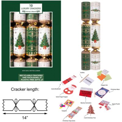 RSW 10 x 14" Luxury Christmas Crackers - Tree and Wreath 5772444