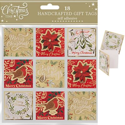 RSW 18 x Christmas Handcrafted Gift Tags - Traditional 5772580