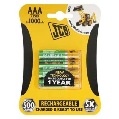 JCB Rechargeable Batteries AAA - 4 Pack JCB3900