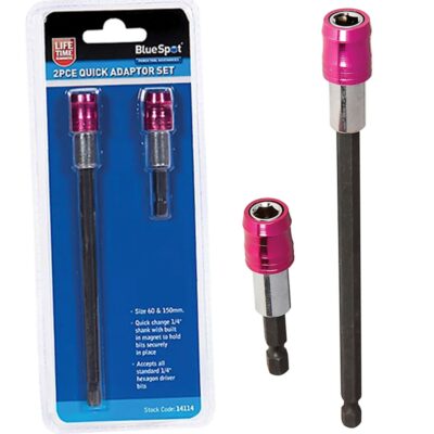 Blue Spot 2 Piece 60mm and 150mm Quick Adaptor Set - Bit Holder B/S14114